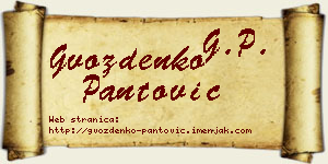 Gvozdenko Pantović vizit kartica
